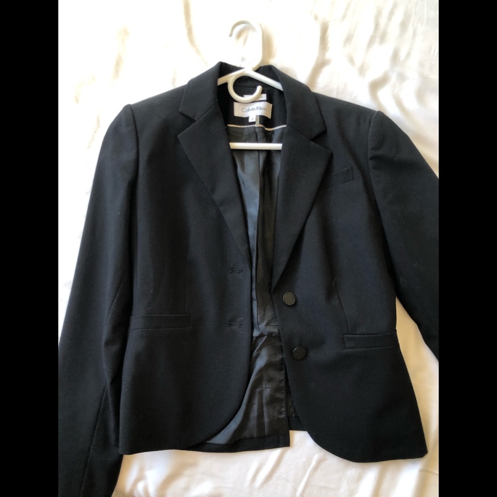 Calvin Klein blazer size 2, black